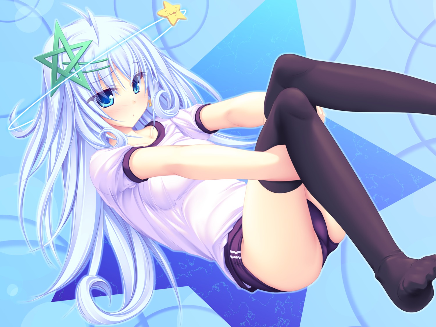 77, gym_uniform, kuu_(77), tenmaso, thighhighs, wallpaper, whirlpool