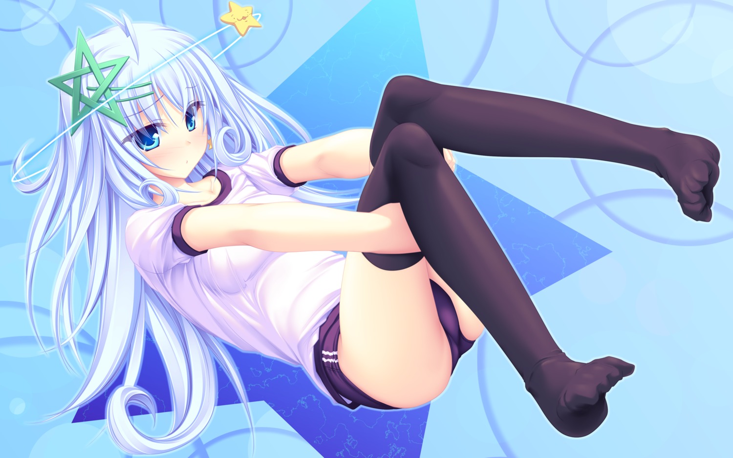 77, gym_uniform, kuu_(77), tenmaso, thighhighs, wallpaper, whirlpool