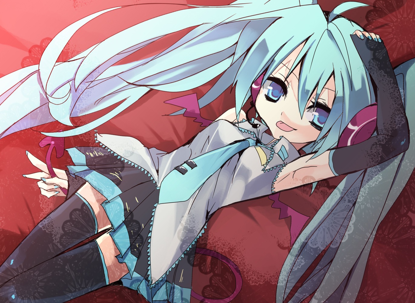 hanepochi, hatsune_miku, thighhighs, vocaloid