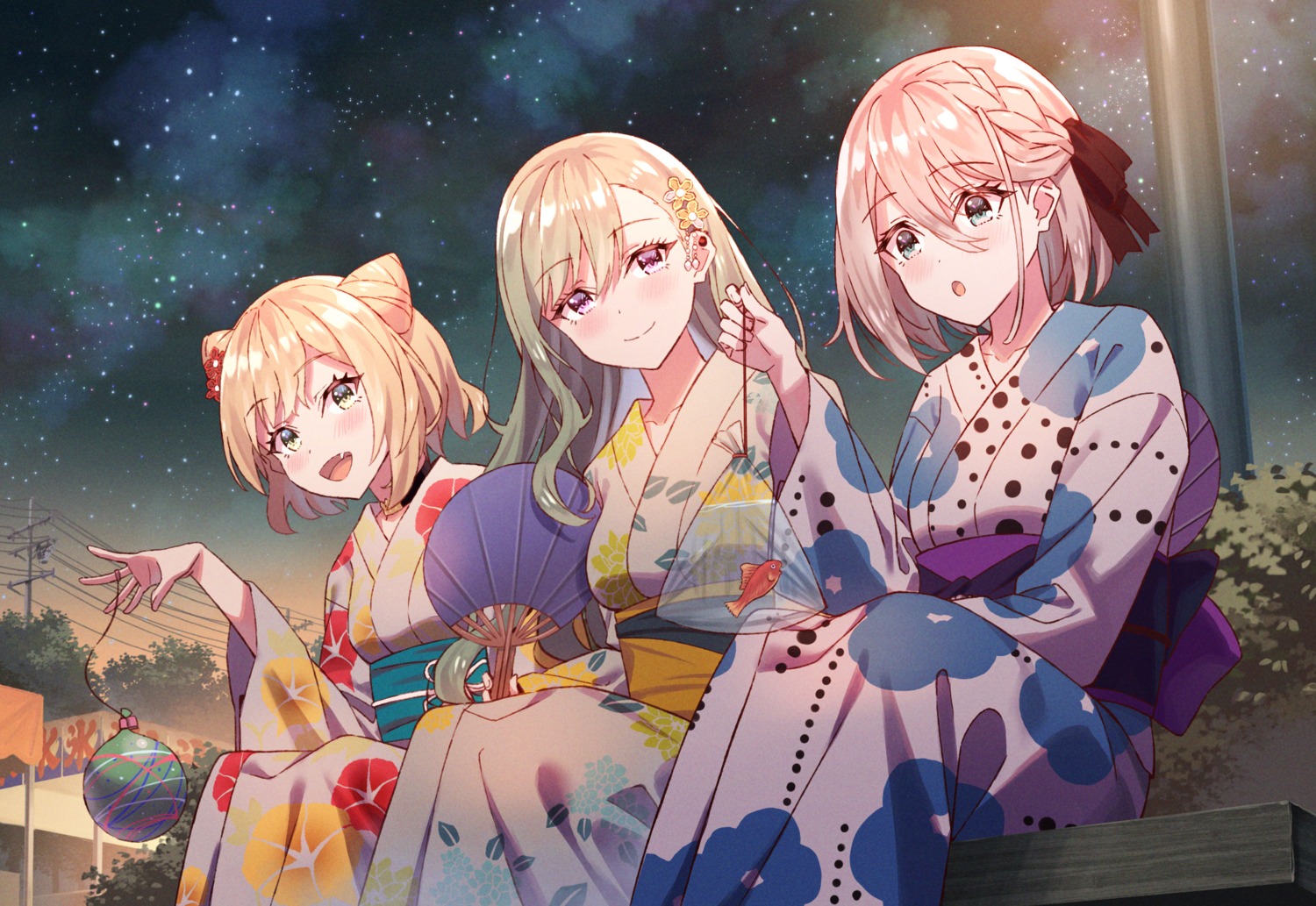 iris_black_games, kaga_sumire, komizuki, kurumi_noah, lupinus_virtual_games, vspo!, yakumo_beni, yukata