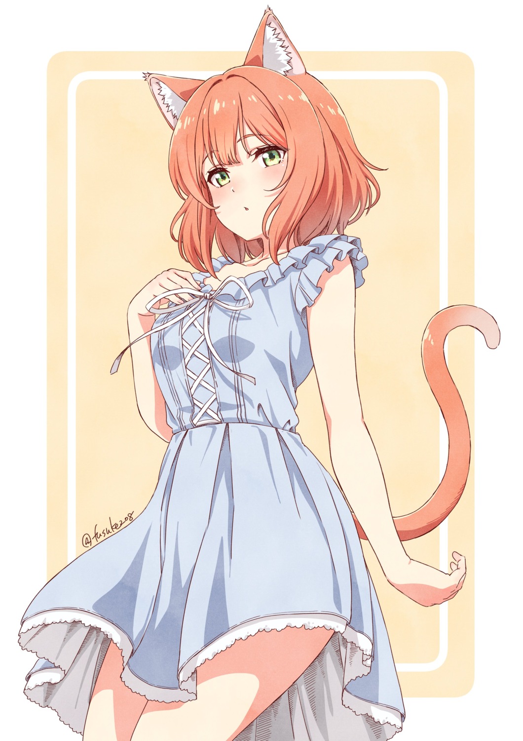 animal_ears, dress, fuusuke_(fusuke208), nekomimi, tail