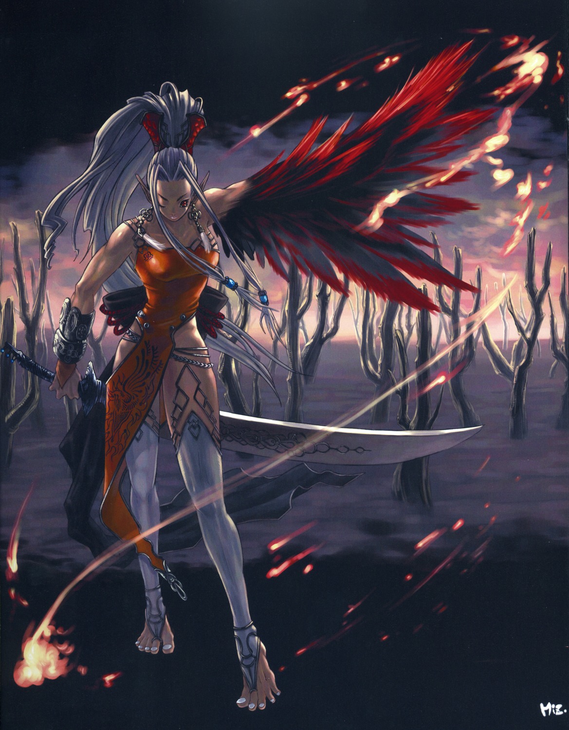 mizusawa_hikaru, sword, wings