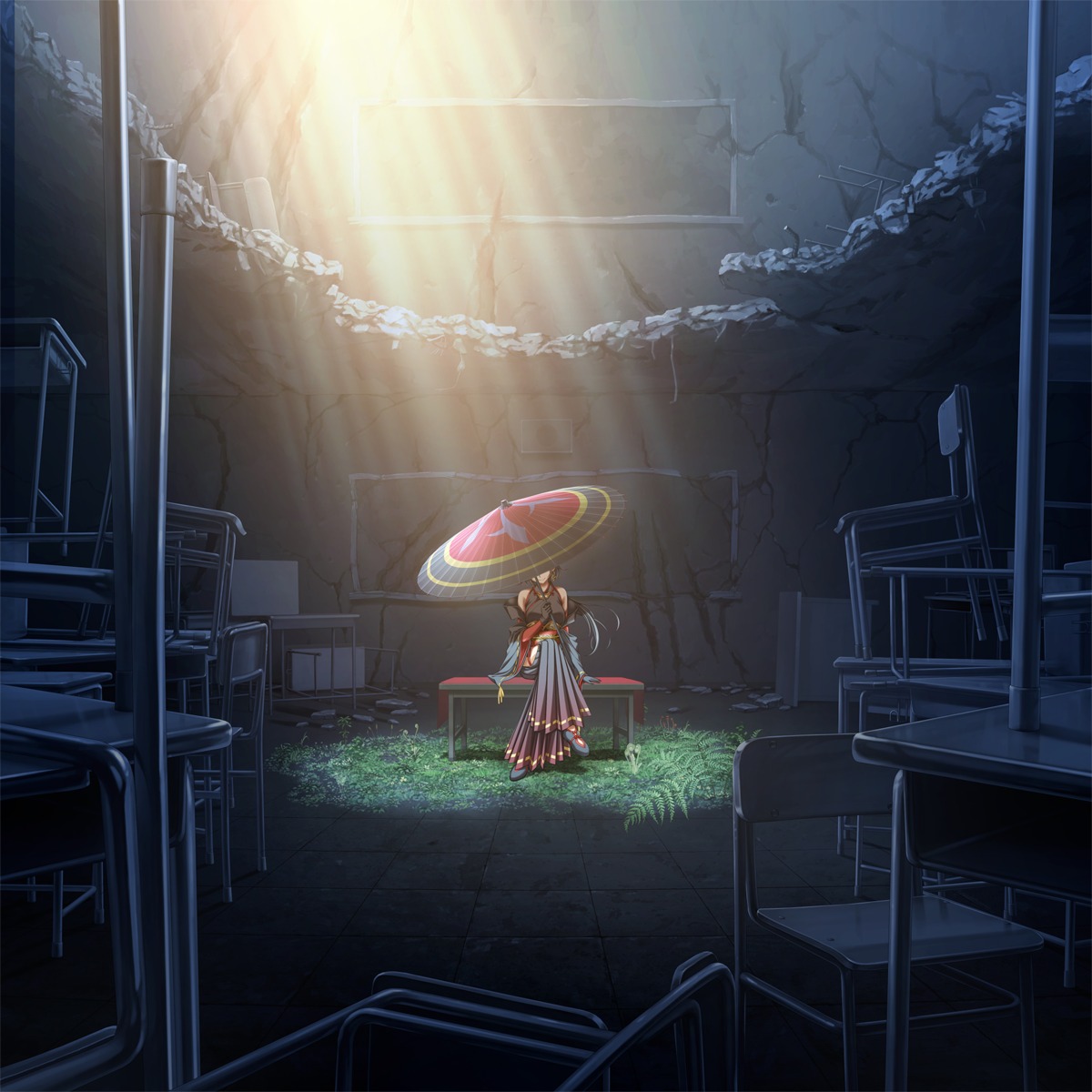 japanese_clothes, kunado_kokuki, landscape, purple_software, tagme, umbrella