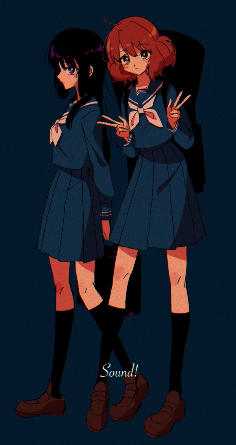hibike!_euphonium, kousaka_reina, nzeneee, oumae_kumiko, seifuku