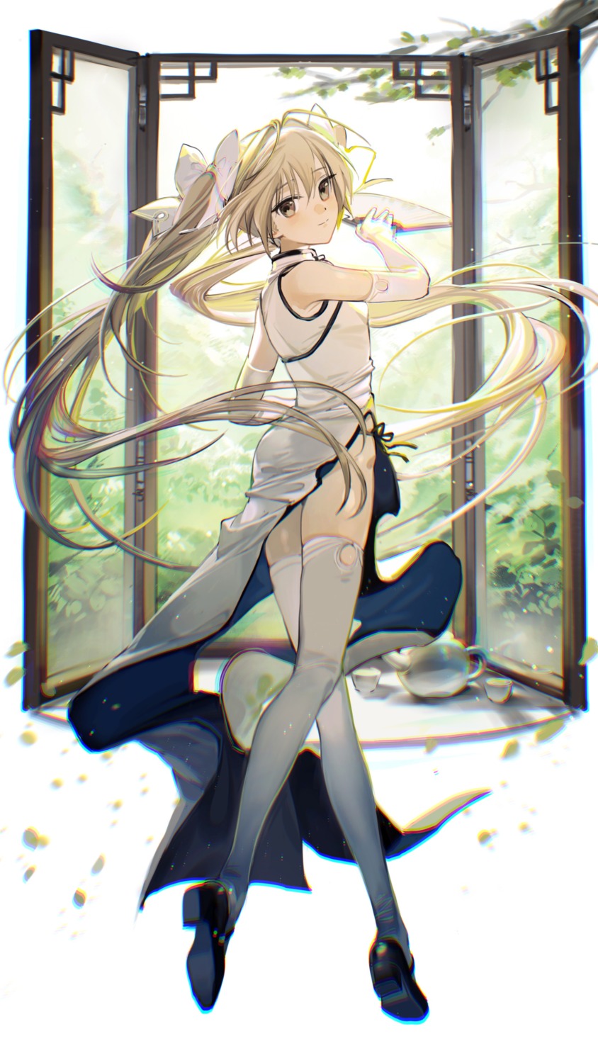 ass, chinadress, kasugano_sora, rumoon, skirt_lift, thighhighs, yosuga_no_sora