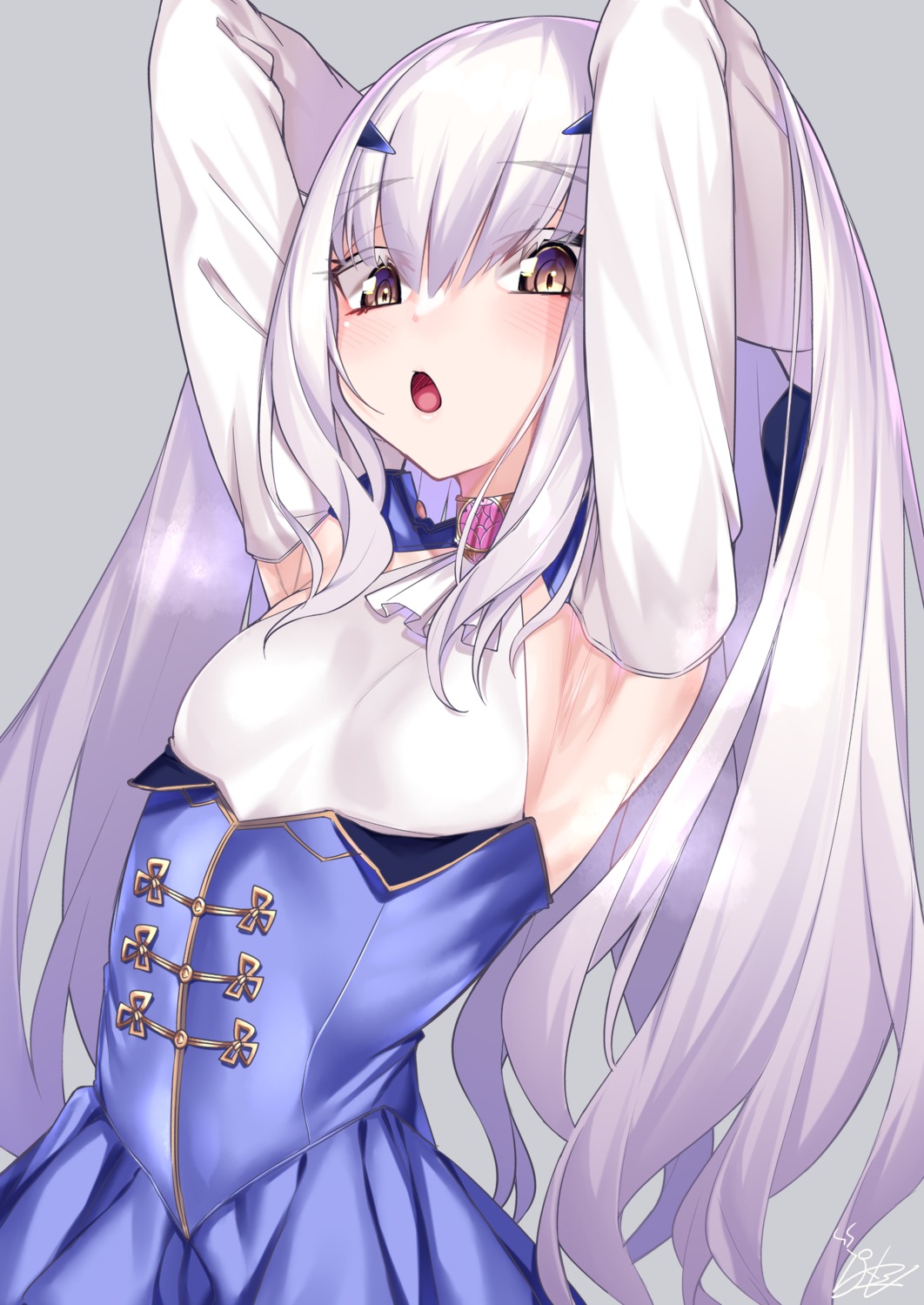 dress, fate/grand_order, melusine_(fate), no_bra, watosu