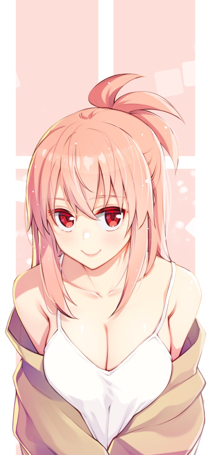 akino_sora, cleavage, no_bra
