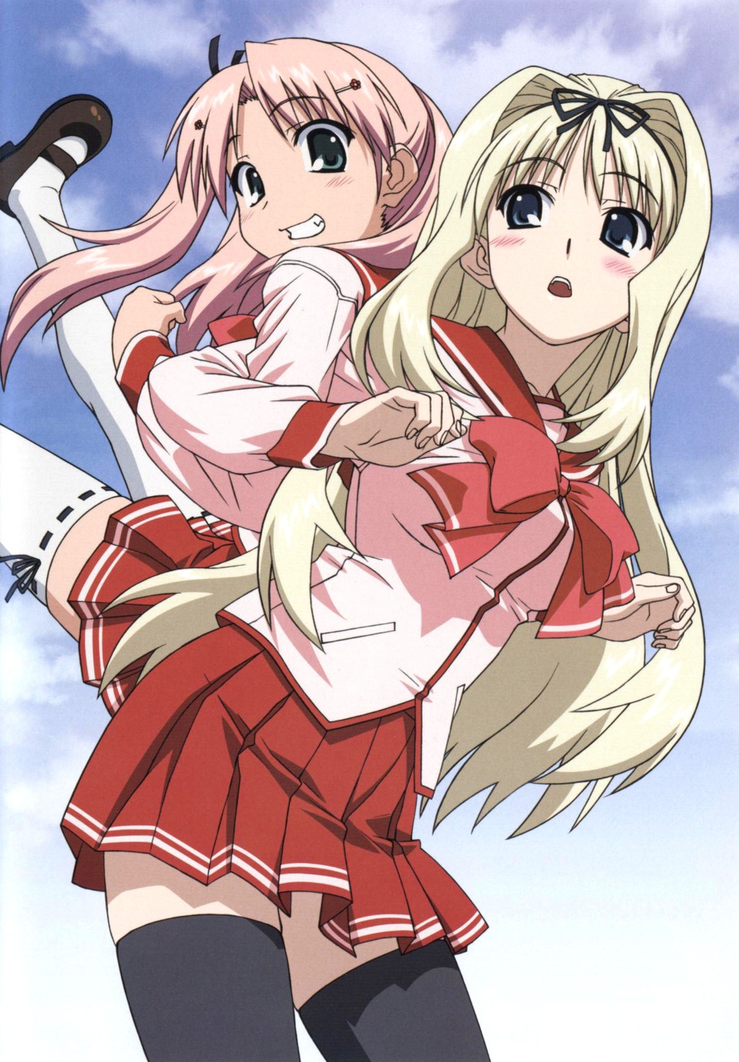 kusugawa_sasara, maaryan, seifuku, thighhighs, to_heart_(series), to_heart_2, yanagisawa_masahide