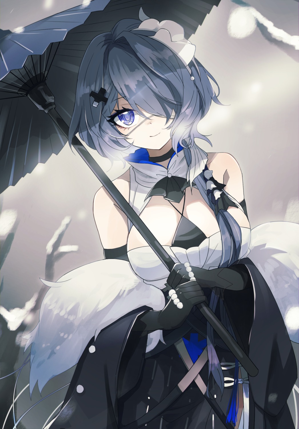 arknights, eyepatch, u-ka_(pixiv5407), umbrella, whisperain_(arknights)