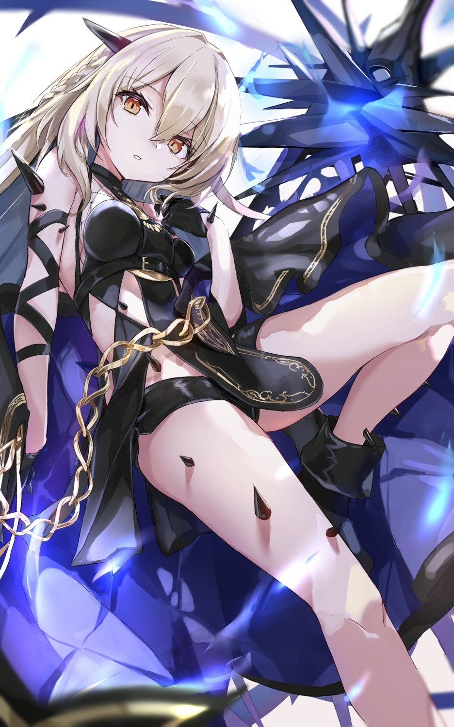 alchemy_stars, areia_(alchemy_stars), dress, hane_yuki, horns