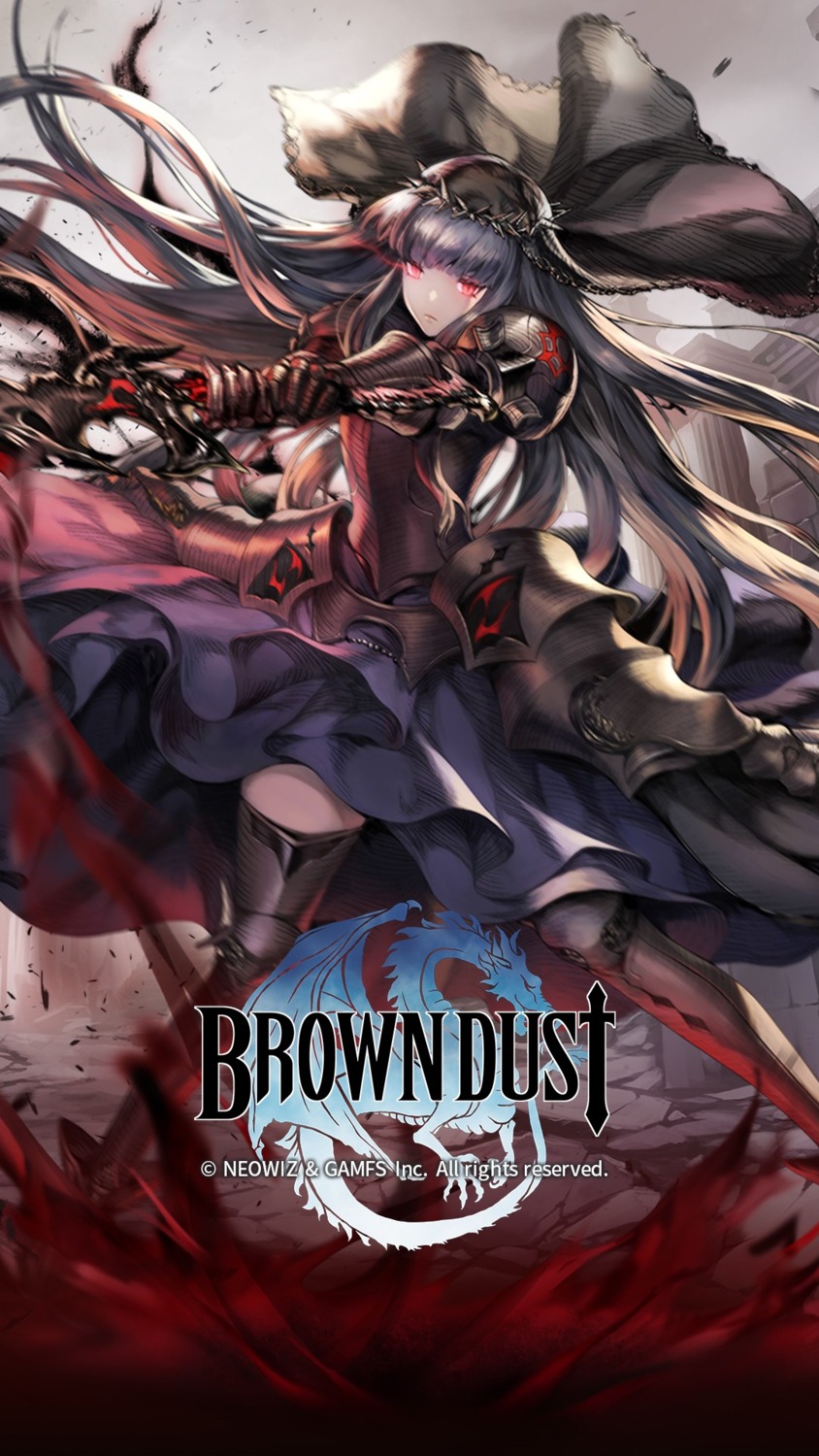 armor, brown_dust, elysis, skirt_lift, sword, tagme, thighhighs
