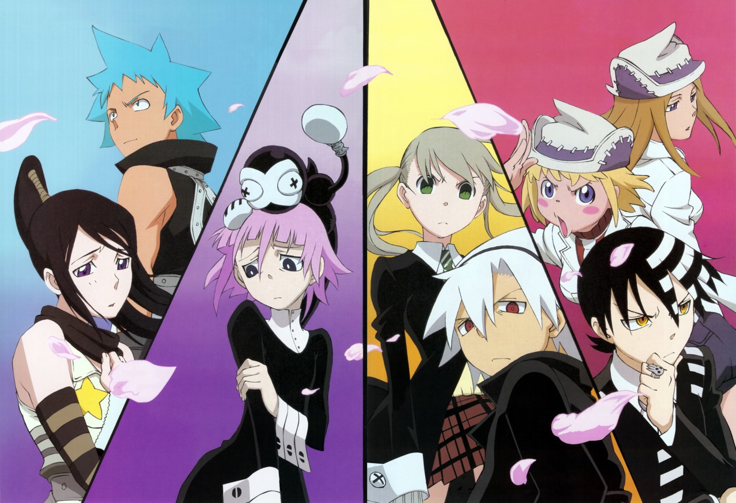 black_star, death_the_kid, elizabeth_thompson, maka_albarn, makenshi_chrona, nakatsukasa_tsubaki, patricia_thompson, ragnarok