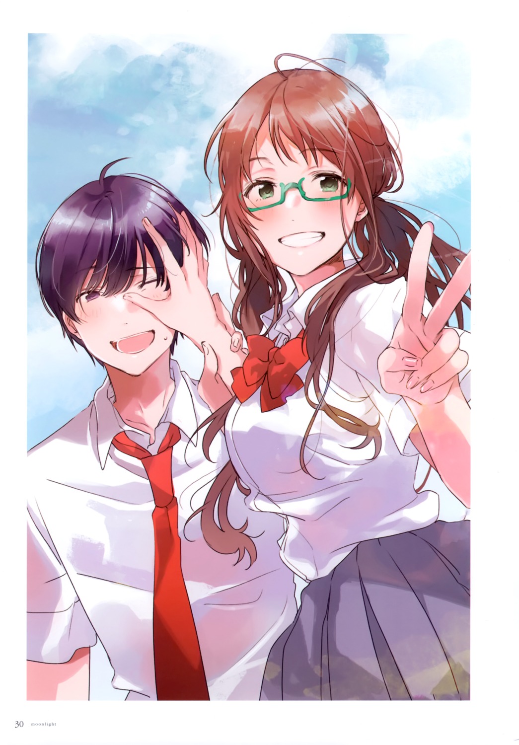 fly, fukazawa_chigusa, irozuku_sekai_no_ashita_kara, kawai_kurumi, megane, seifuku