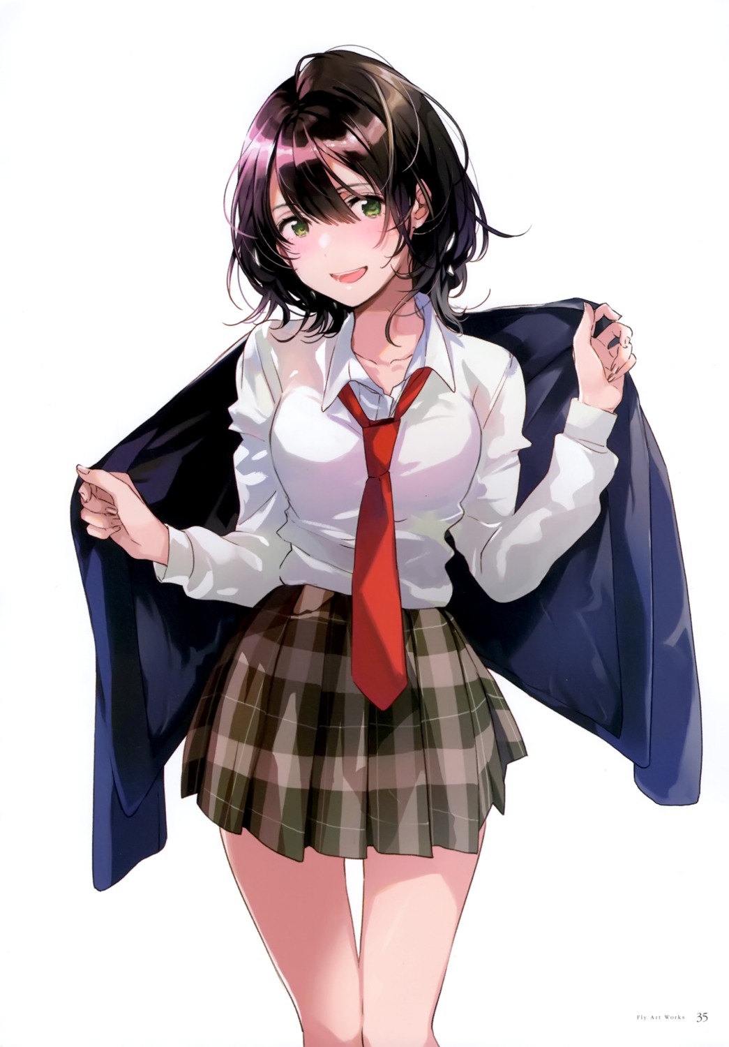 fly, hinami_aoi, jaku-chara_tomozaki-kun, seifuku