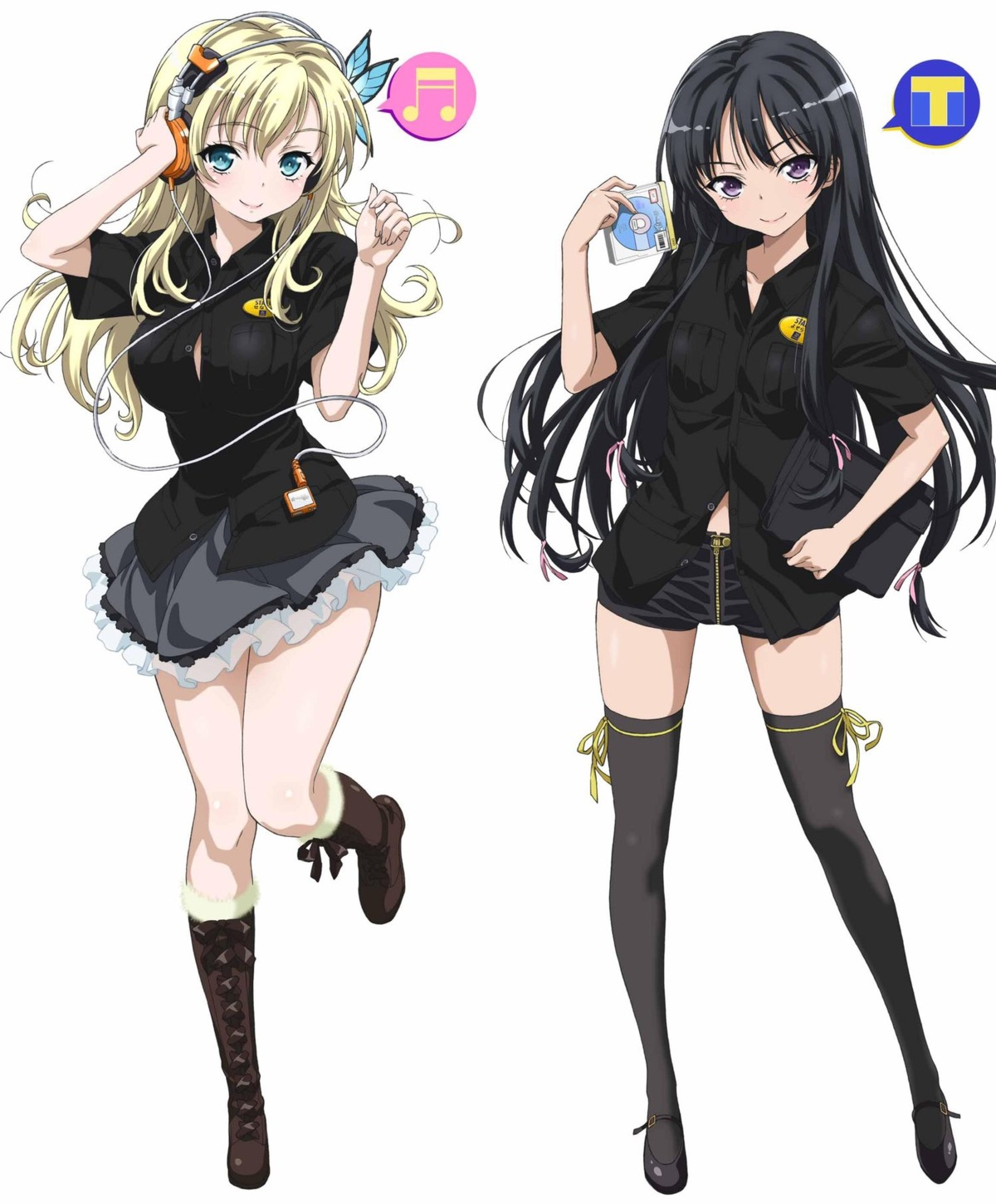 boku_wa_tomodachi_ga_sukunai, headphones, kashiwazaki_sena, mikazuki_yozora, thighhighs, uniform, watanabe_yoshihiro