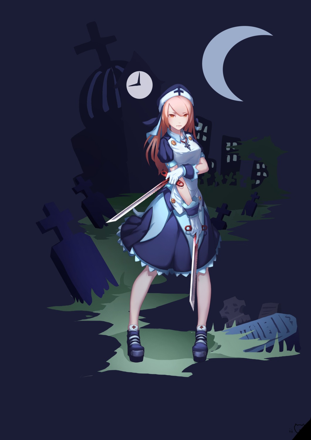 atk7, blood, nurse, sword