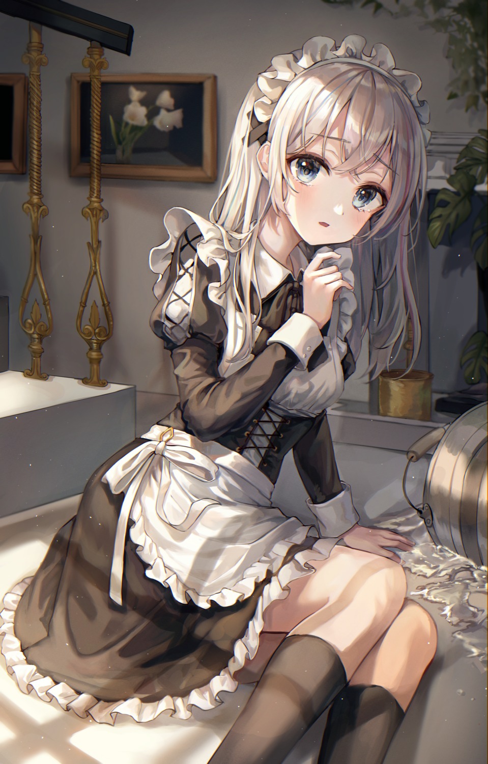 maid, skirt_lift, starlime