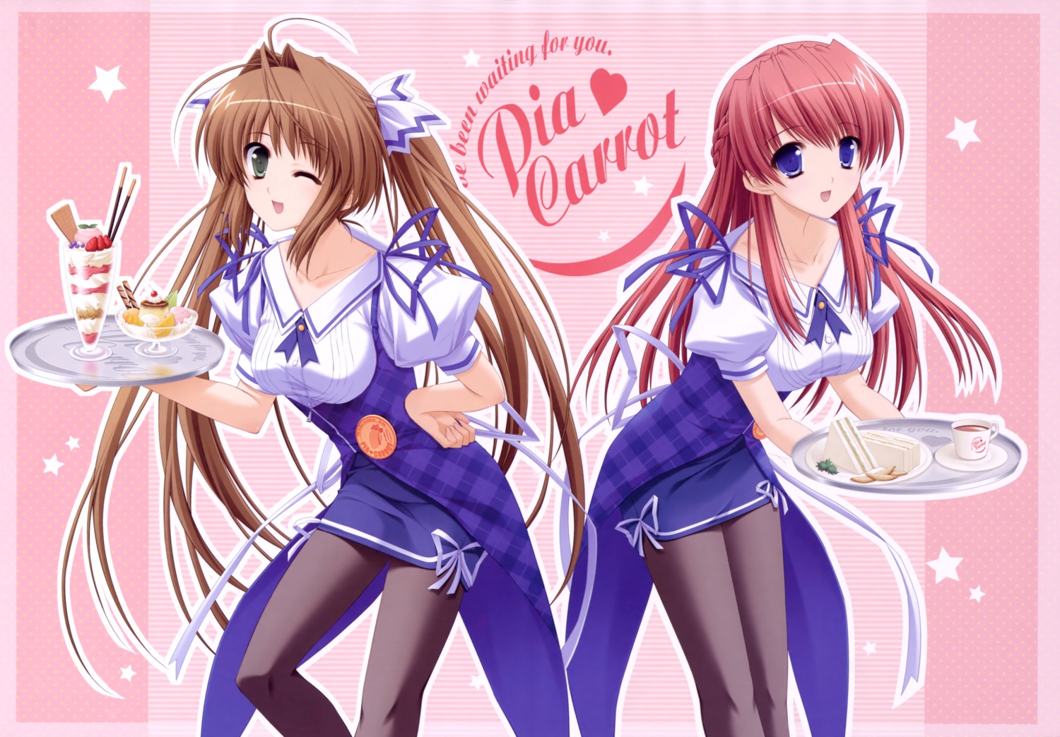 ariko_yohichi, hasegawa_akemi, pantyhose, pia_carrot, pia_carrot_4, takigawa_yuna, waitress