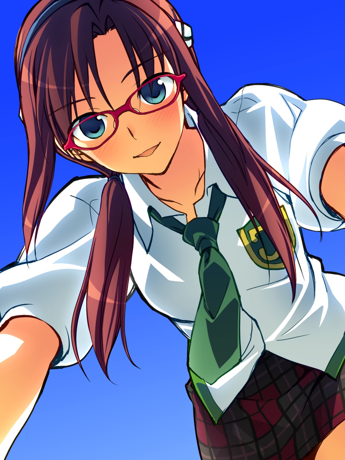 makinami_mari_illustrious, megane, neon_genesis_evangelion, seifuku, yuuki_keisuke