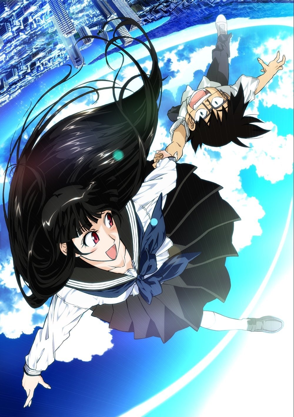 arashiyama_sayoko, megane, natsu_no_arashi!, seifuku, yasaka_hajime