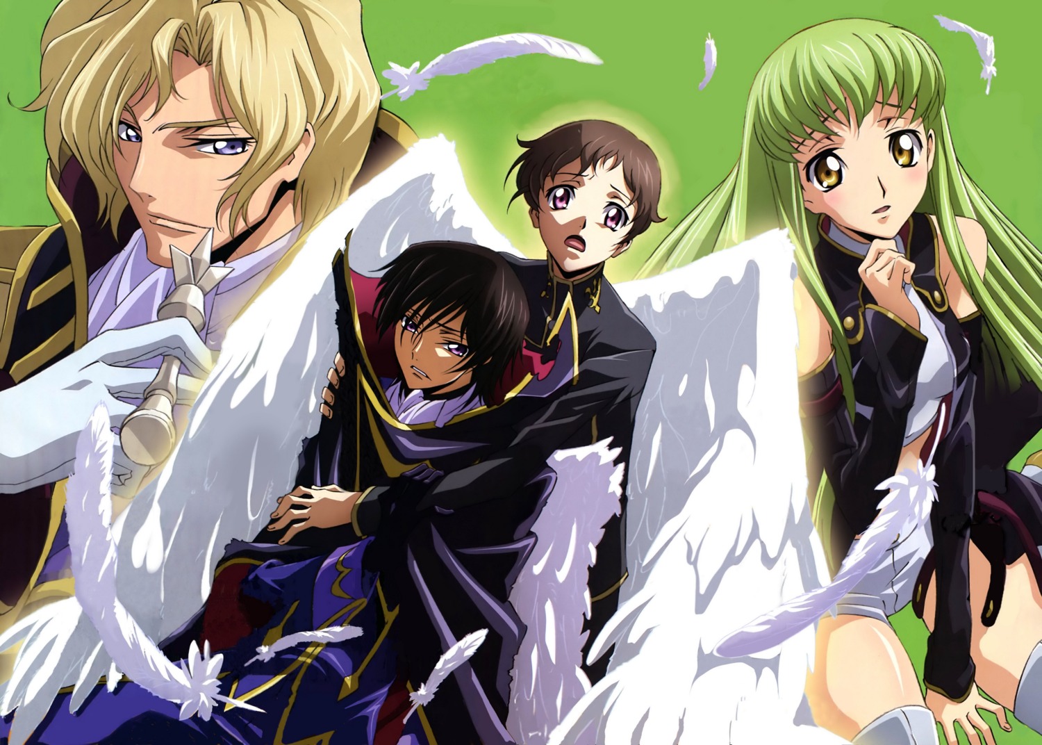 c.c., code_geass, detexted, lelouch_lamperouge, mataga_daisuke, rollo_lamperouge, schneizel_el_britannia, wings
