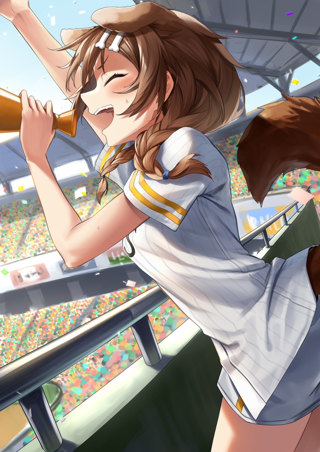 animal_ears, hololive, hololive_gamers, inugami_korone, inumimi, kito_koruta, tail, uniform