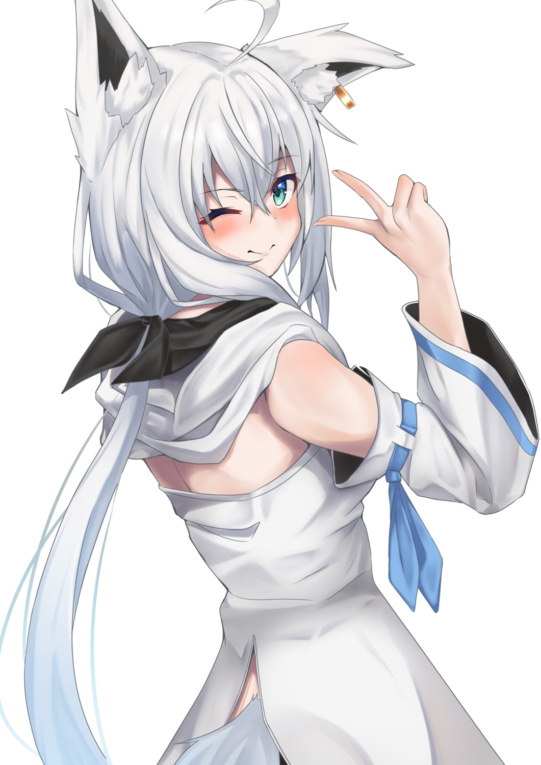 animal_ears, hololive, hololive_gamers, kitsune, micon, shirakami_fubuki, tail