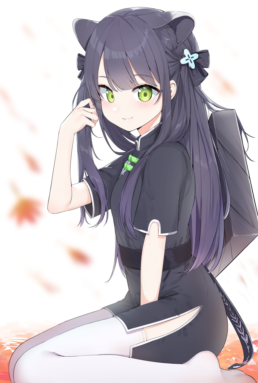 animal_ears, blue_archive, chinadress, sunohara_shun, suzuharu_toufu, thighhighs