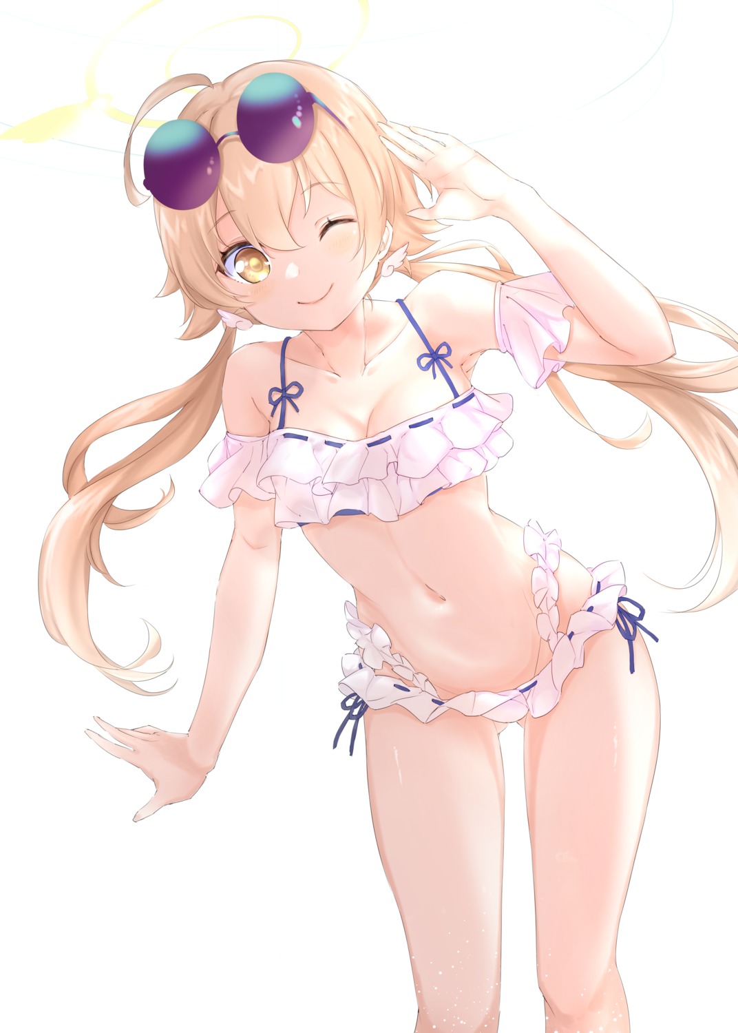 ajitani_hifumi, bikini, blue_archive, megane, miyami_(sirukasiruka), swimsuits