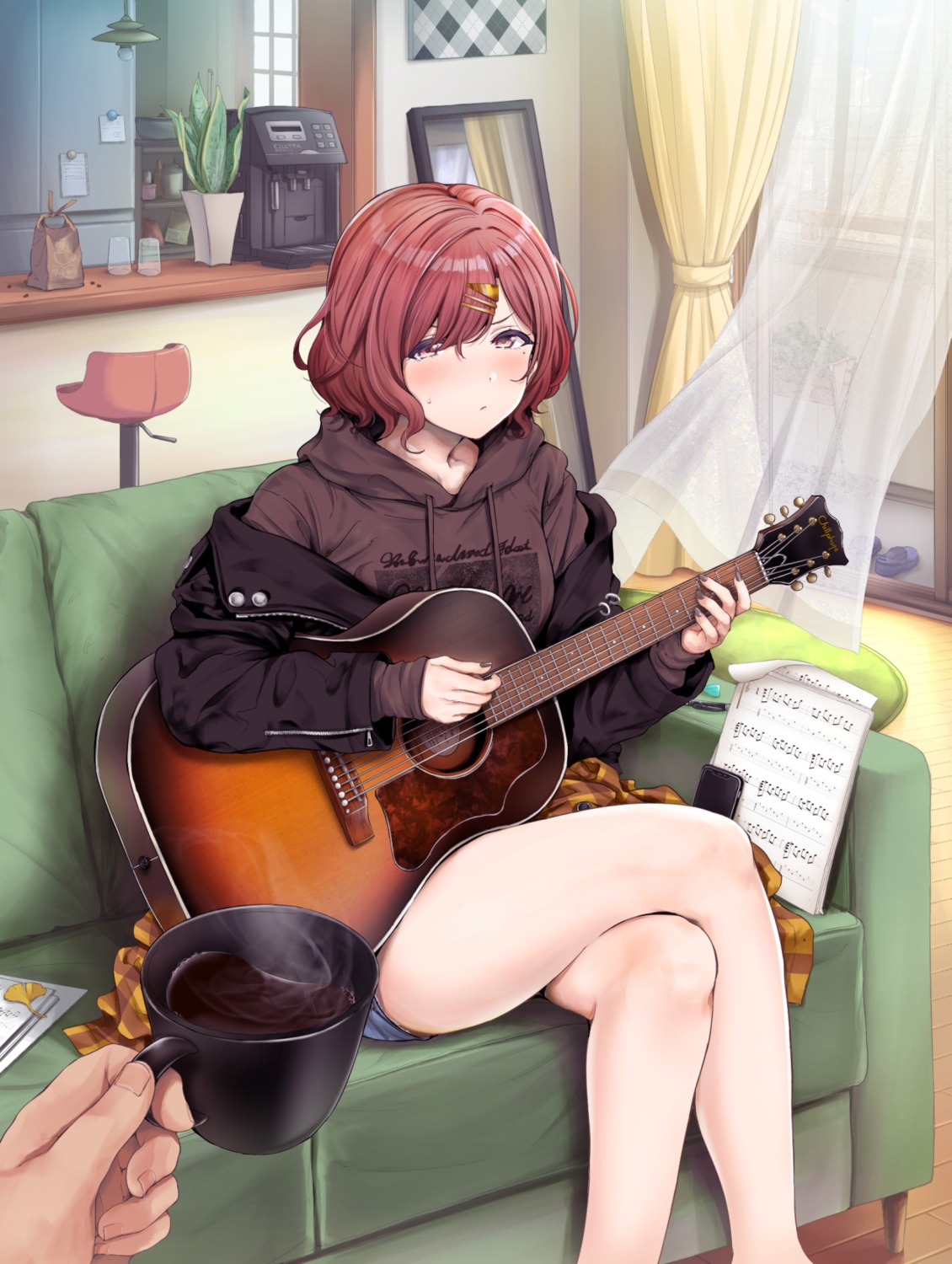 amagasa_ikuta, guitar, higuchi_madoka, the_idolm@ster, the_idolm@ster_shiny_colors