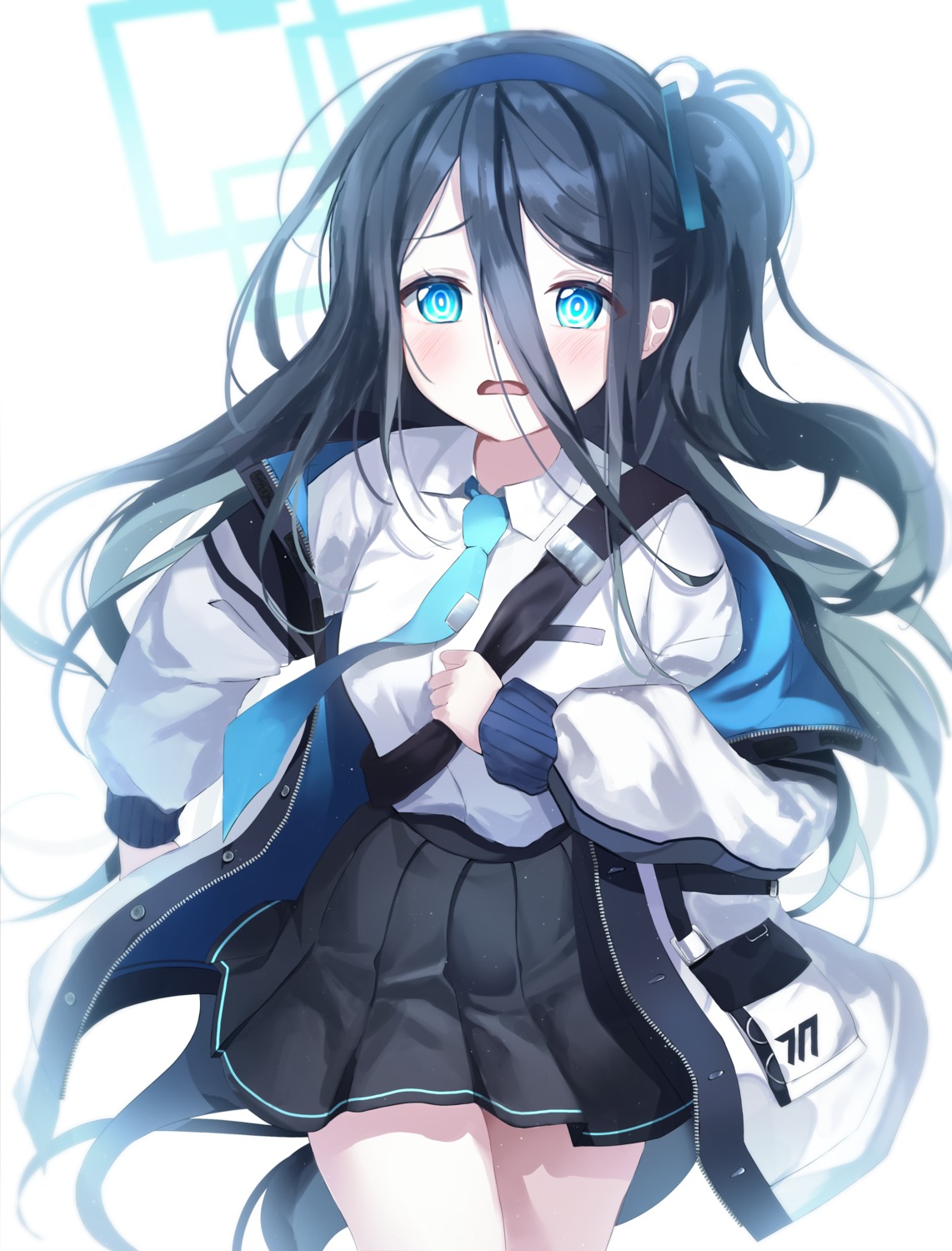 blue_archive, halo, ia_(ia_ju72), seifuku, skirt_lift, tendou_aris