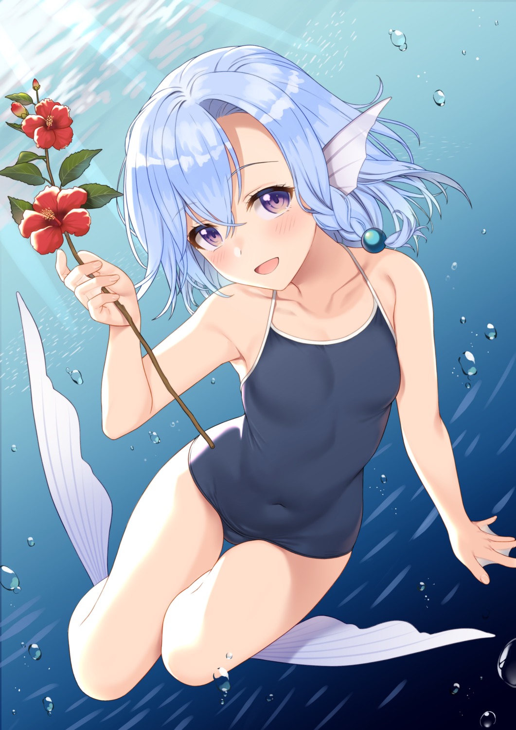 elliot_leucosia, enjo_kouhai, monster_girl, school_swimsuit, swimsuits, takunomi
