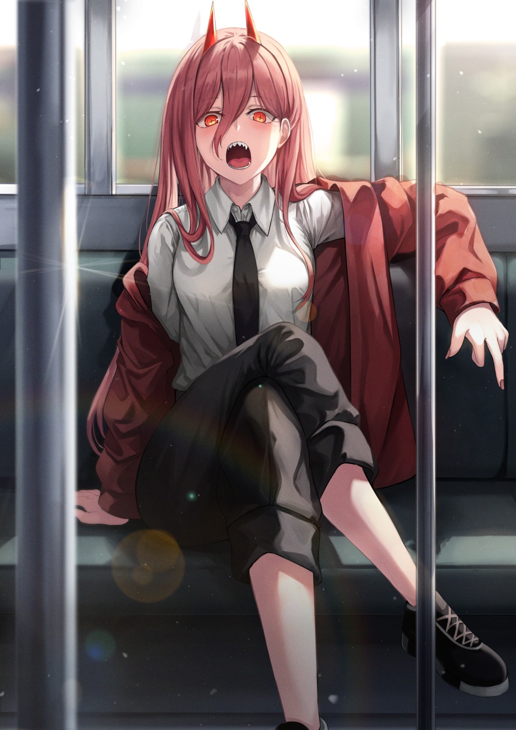 chainsaw_man, dress_shirt, horns, nao_(okt8538), power_(chainsaw_man)