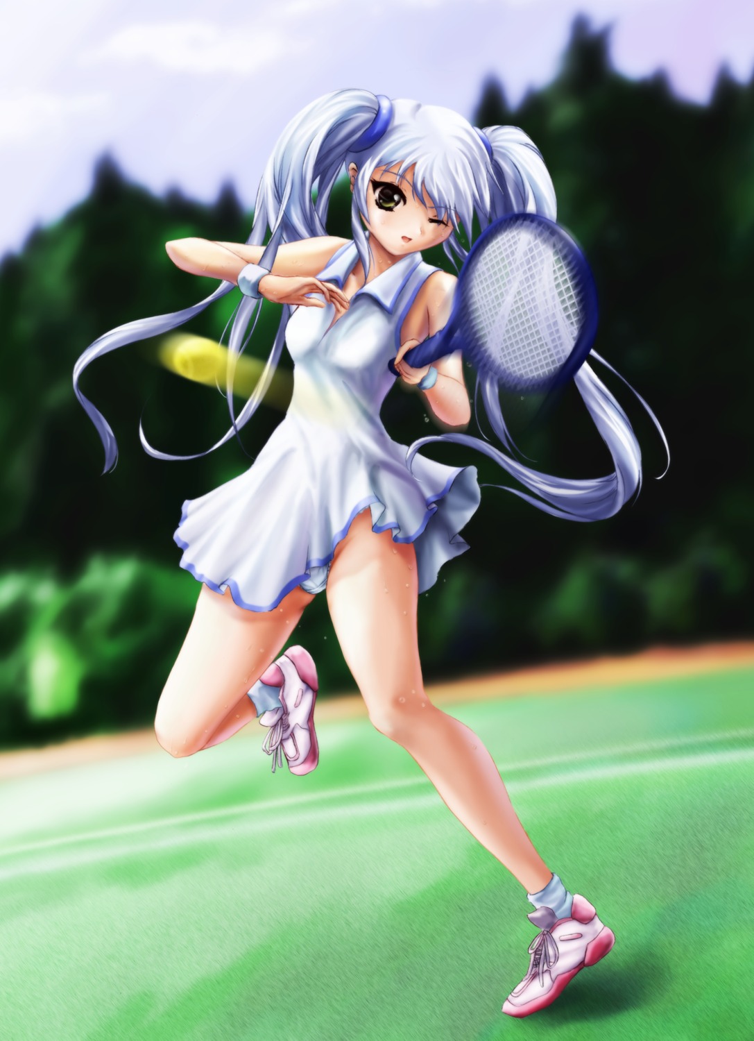 hoshino_ruri, kisaragi, martian_successor_nadesico, necomanma, pantsu, tennis