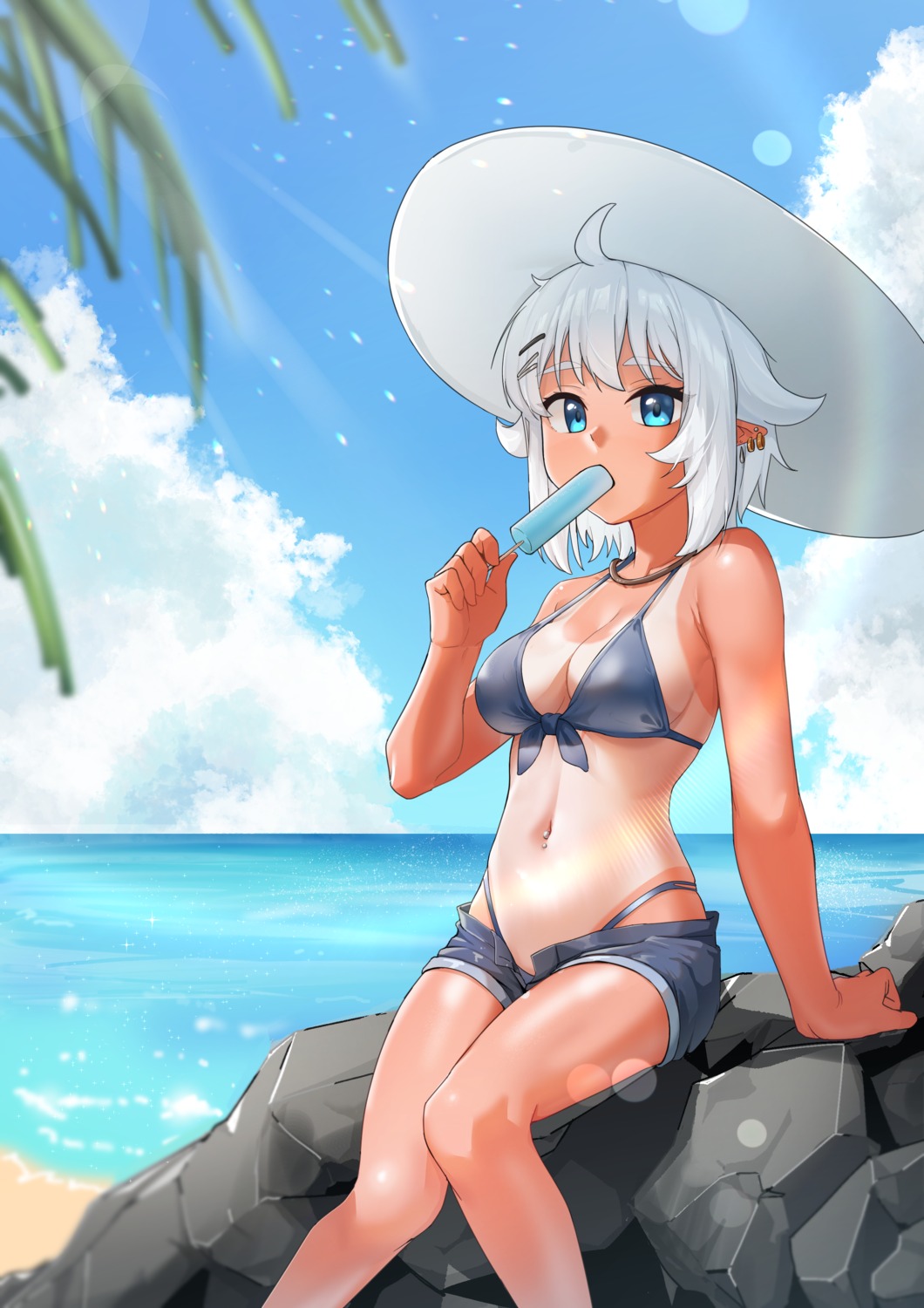 bikini, elf, pointy_ears, swimsuits, tan_lines, wweed