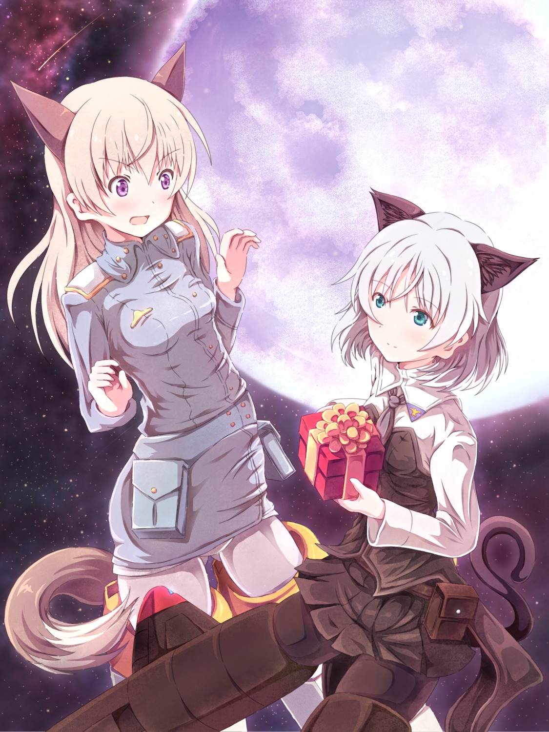 animal_ears, eila_ilmatar_juutilainen, kitsune, nekomimi, pantyhose, sanya_v_litvyak, strike_witches, strike_witches:_operation_victory_arrow