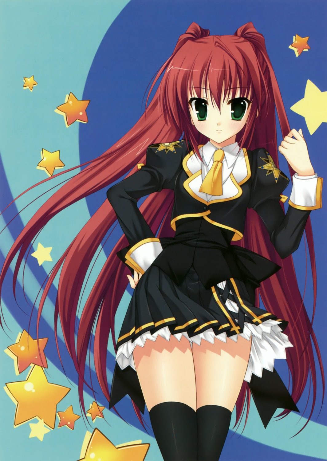 izumi_sora, mitha, seifuku, stellar_theater, thighhighs