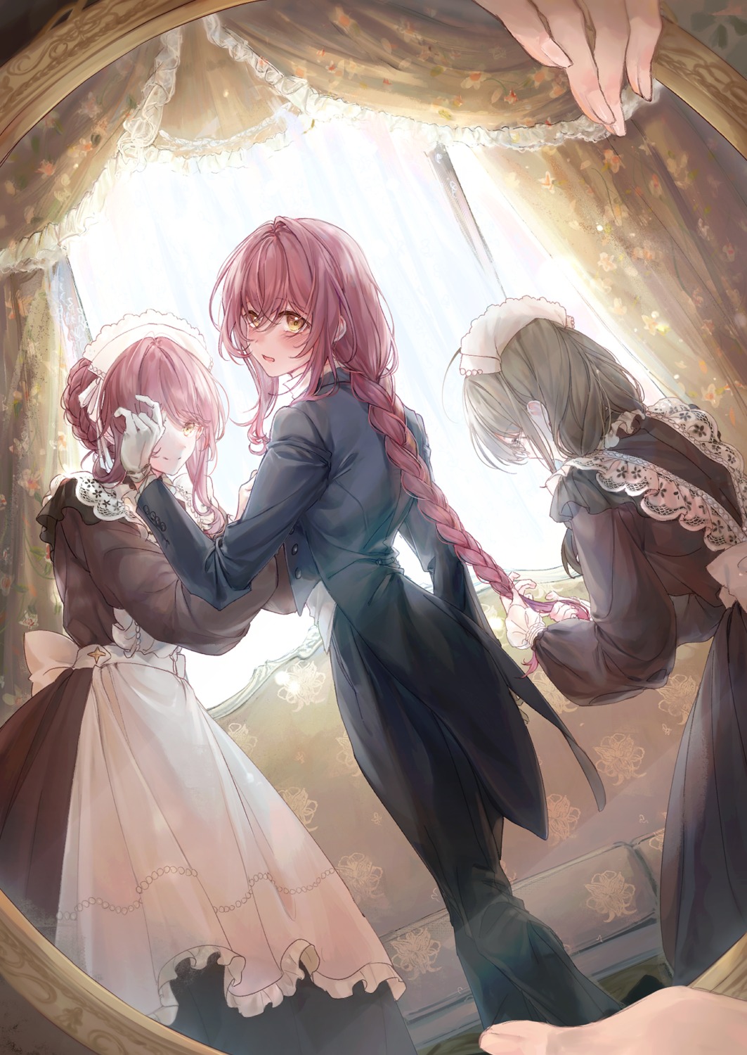 crossdress, kuwayama_chiyuki, maid, oosaki_amana, oosaki_tenka, rain_(regen), the_idolm@ster, the_idolm@ster_shiny_colors