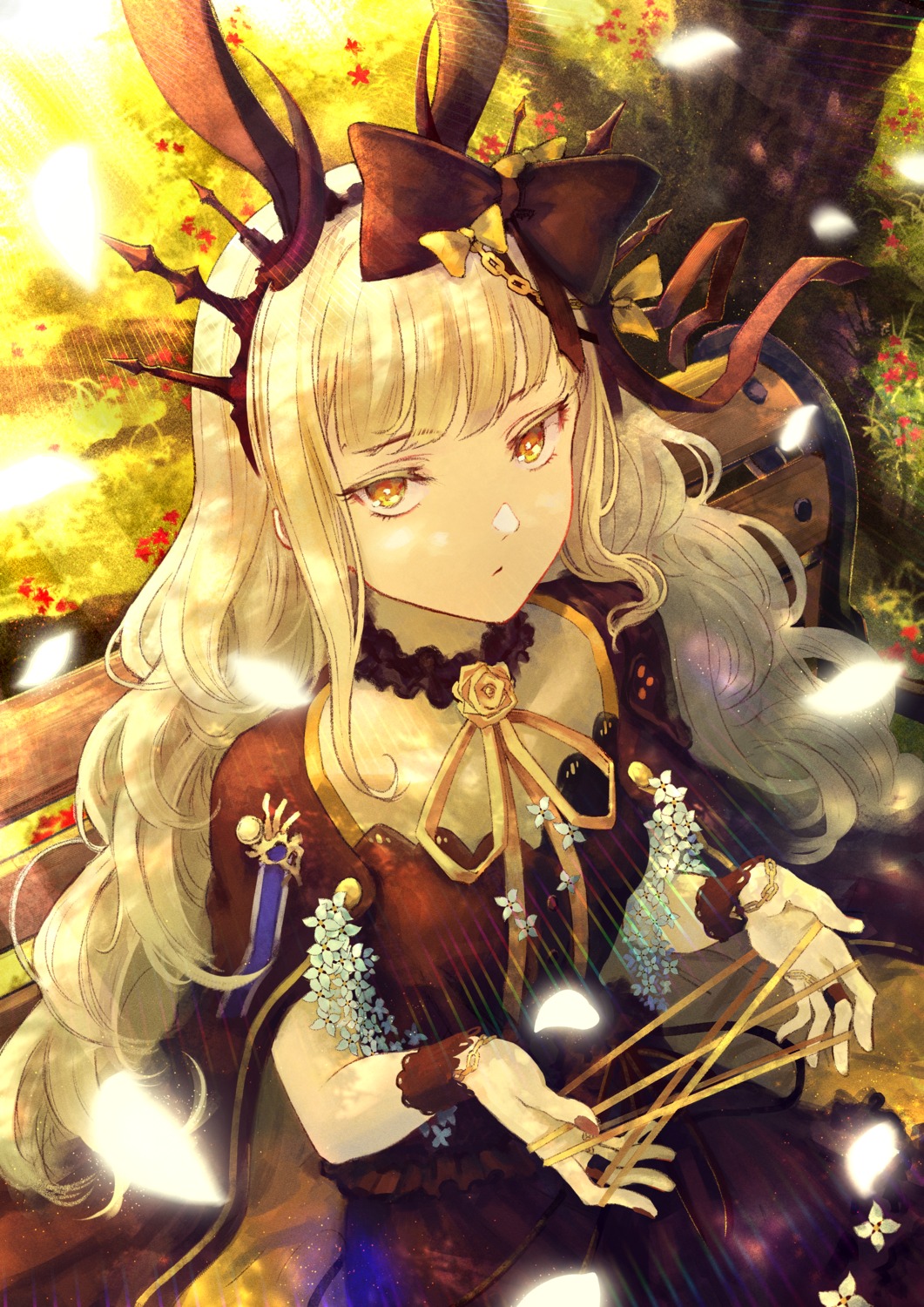 alchemy_stars, cuscuta_(alchemy_stars), dress, horns, runemill