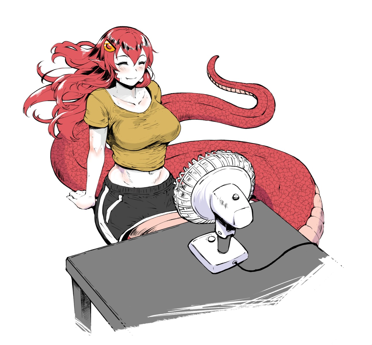 miia_(monster_musume), monster_girl, monster_musume_no_iru_nichijou, pointy_ears, scribblesquad, tail