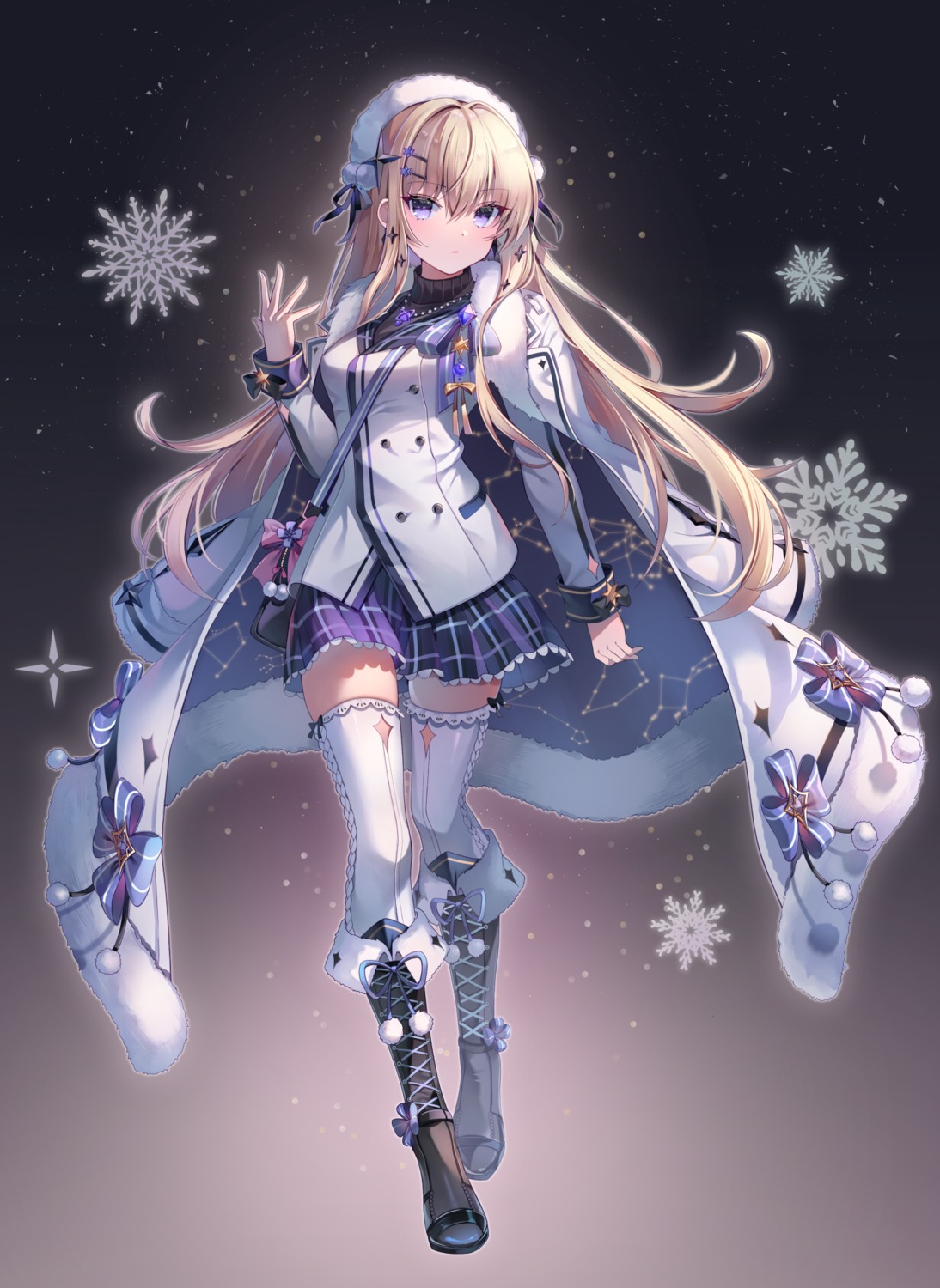 alchemy_stars, bethlehem_(alchemy_stars), gin_(gin937), seifuku, sweater, thighhighs