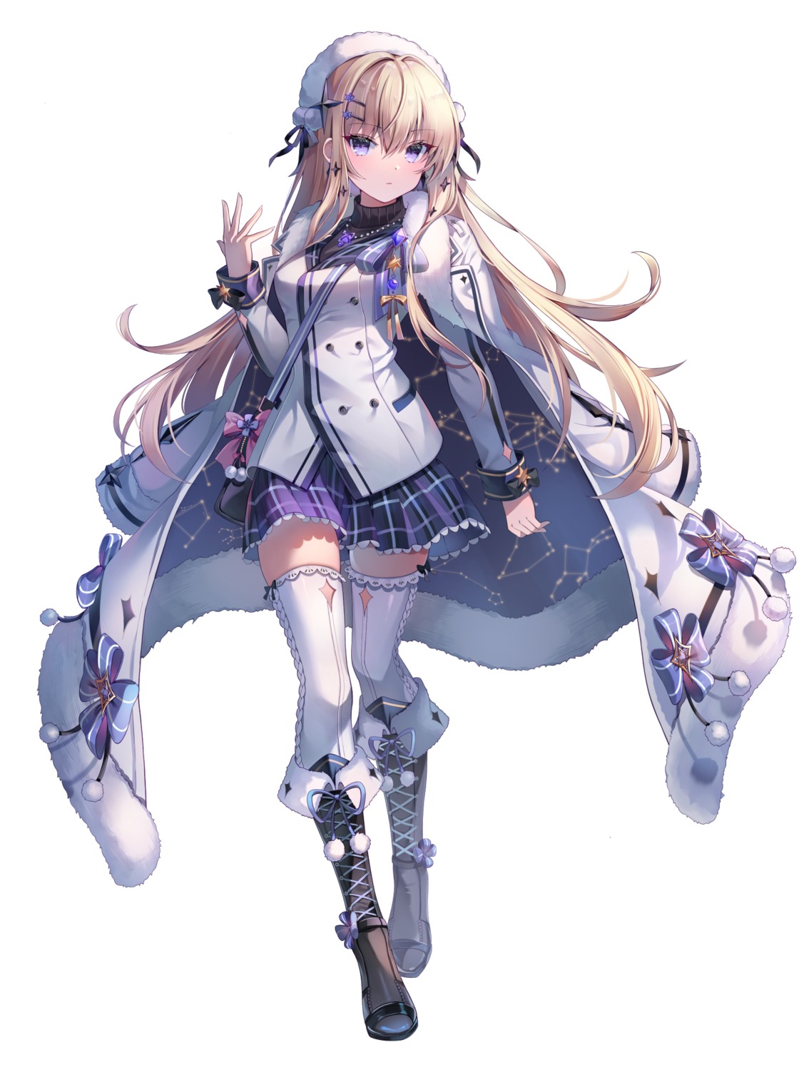 alchemy_stars, bethlehem_(alchemy_stars), gin_(gin937), seifuku, sweater, thighhighs