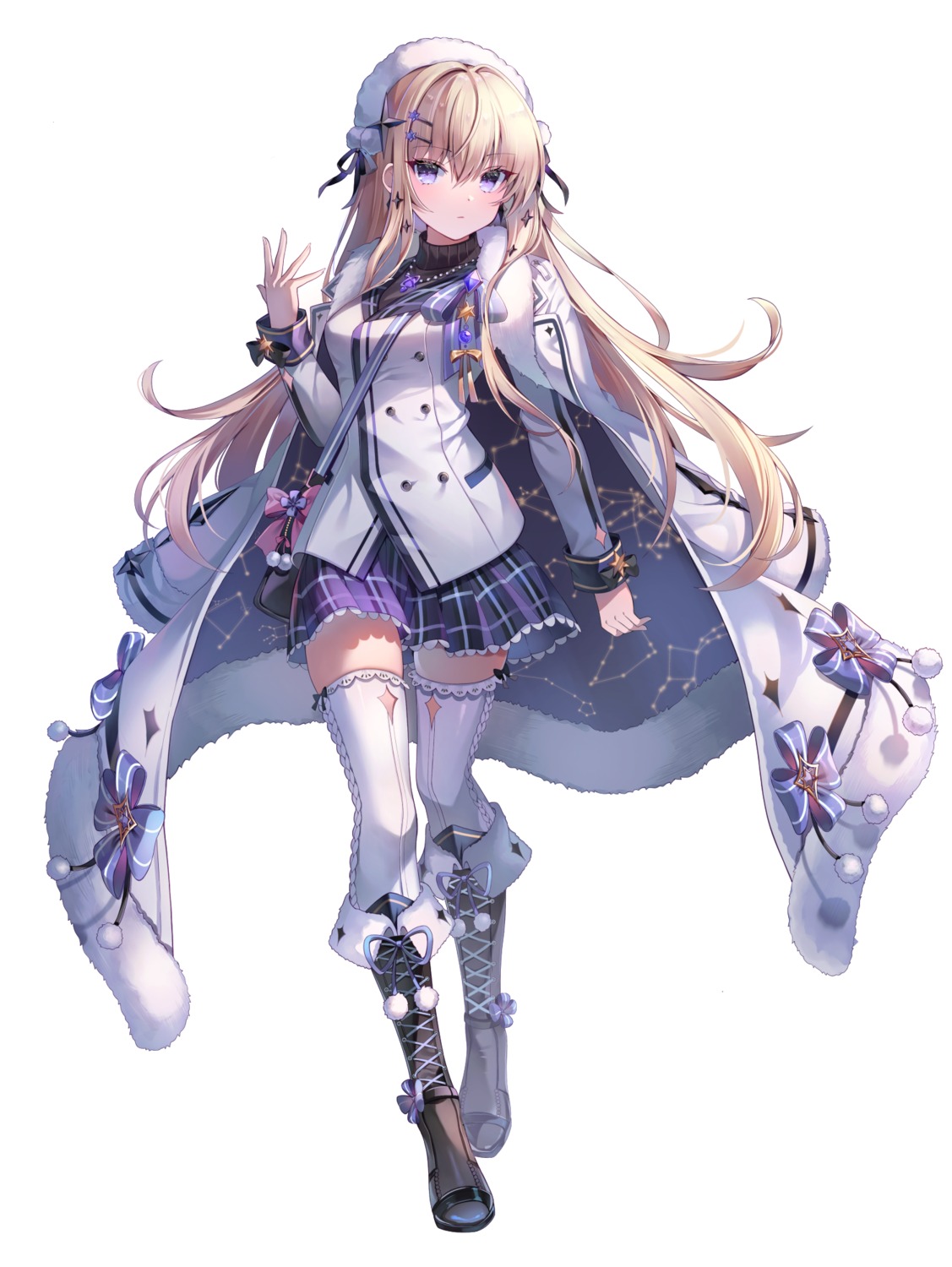 alchemy_stars, bethlehem_(alchemy_stars), gin_(gin937), seifuku, sweater, thighhighs