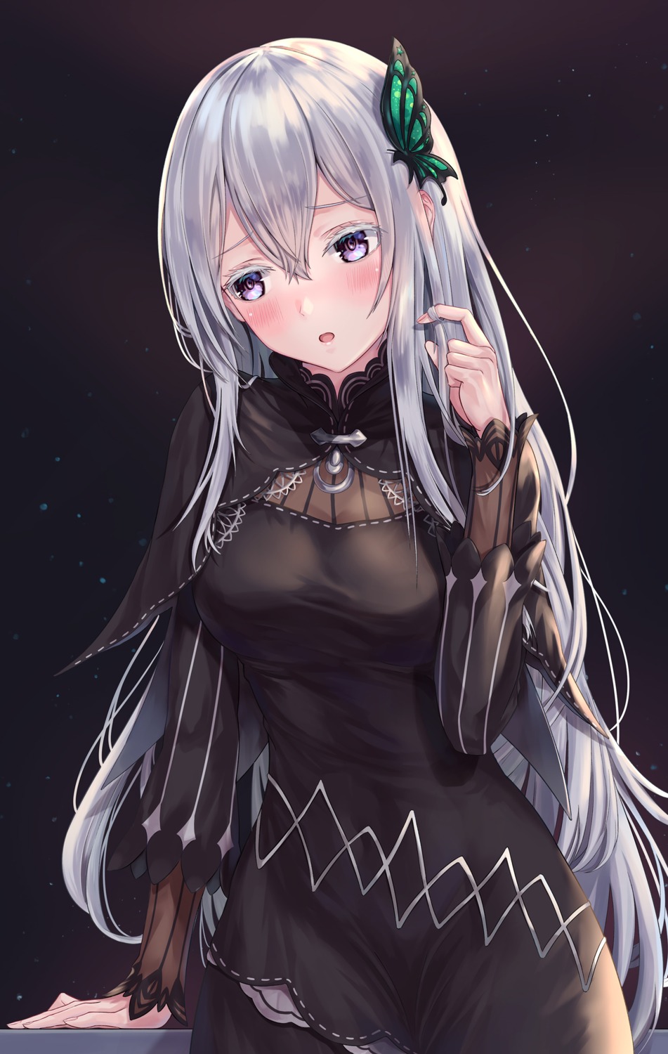 artist_revision, dress, echidna_(re_zero), re:zero_kara_hajimeru_isekai_seikatsu, tooku0