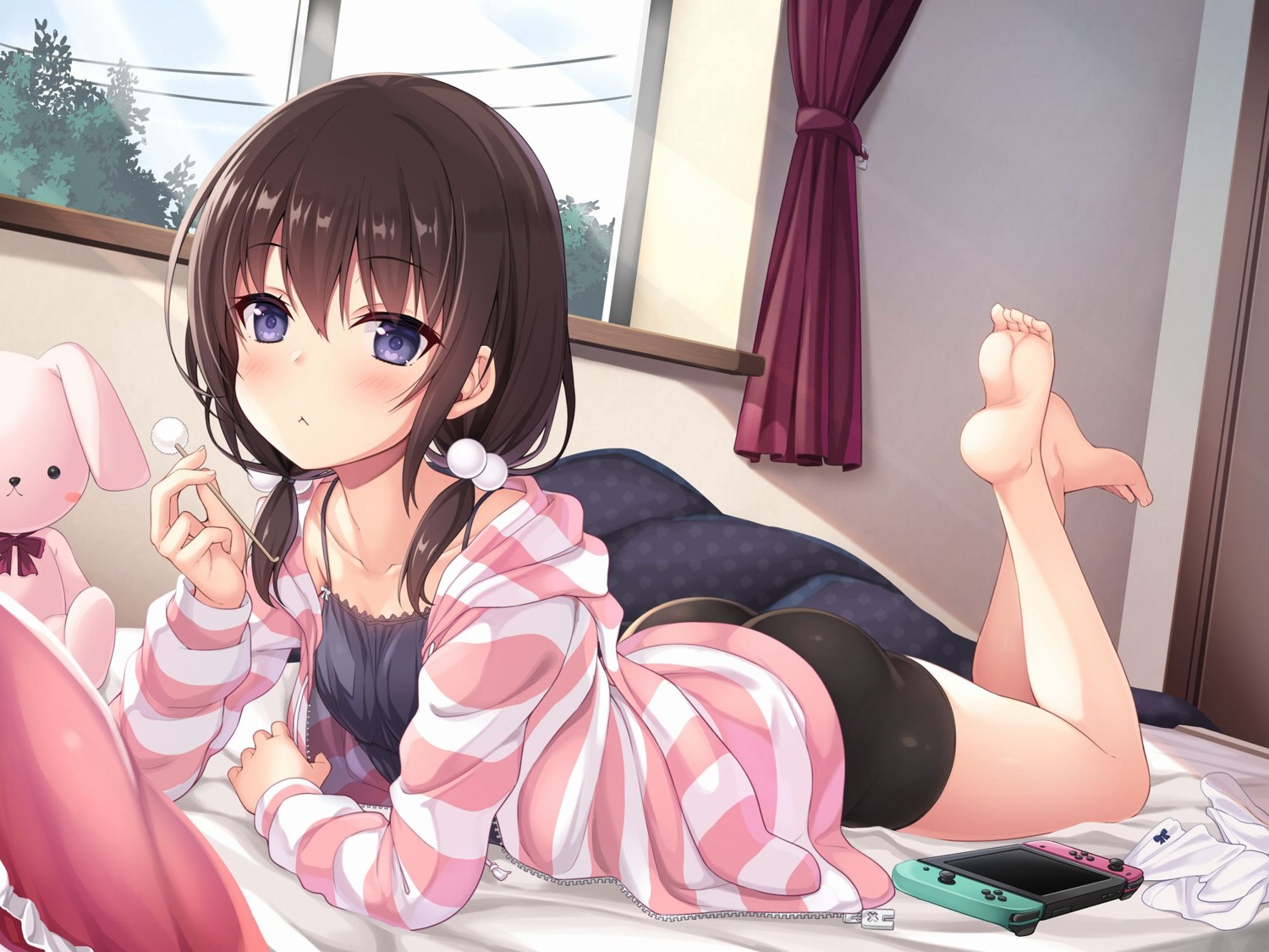 ass, bike_shorts, feet, urozuki_akira