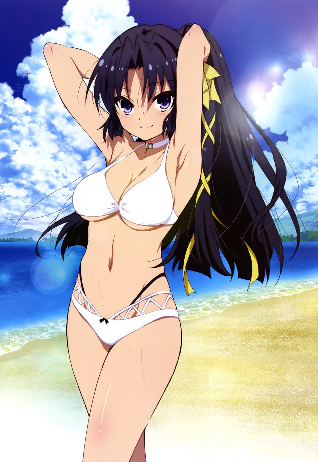 bikini, cleavage, detexted, kud_wafter, kurugaya_yuiko, little_busters!, swimsuits, tanigawa_masateru