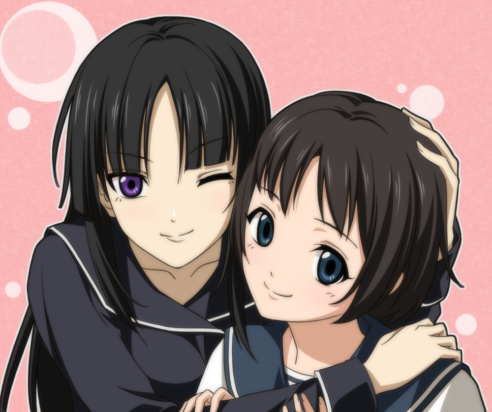 ama_mitsuki, ga-rei_zero, isayama_yomi, seifuku, tsuchimiya_kagura