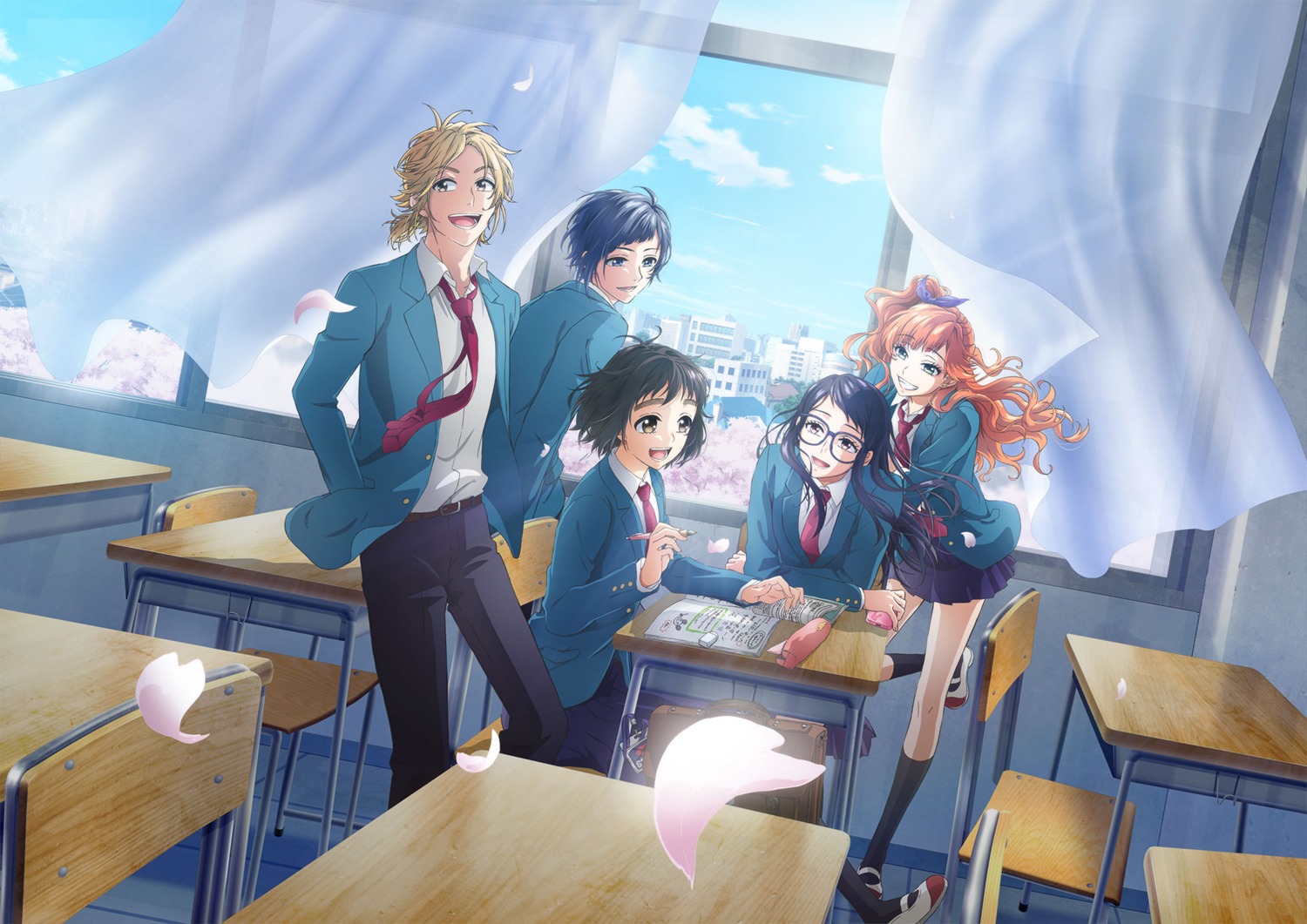 hattori_juri, heroine_taru_mono!_~kiraware_heroine_to_naisho_no_oshigoto~, kokuhaku_jikkou_iinkai, megane, nakamura_chizuru, seifuku, shibasaki_aizou, someya_yuujirou, suzumi_hiyori, tagme