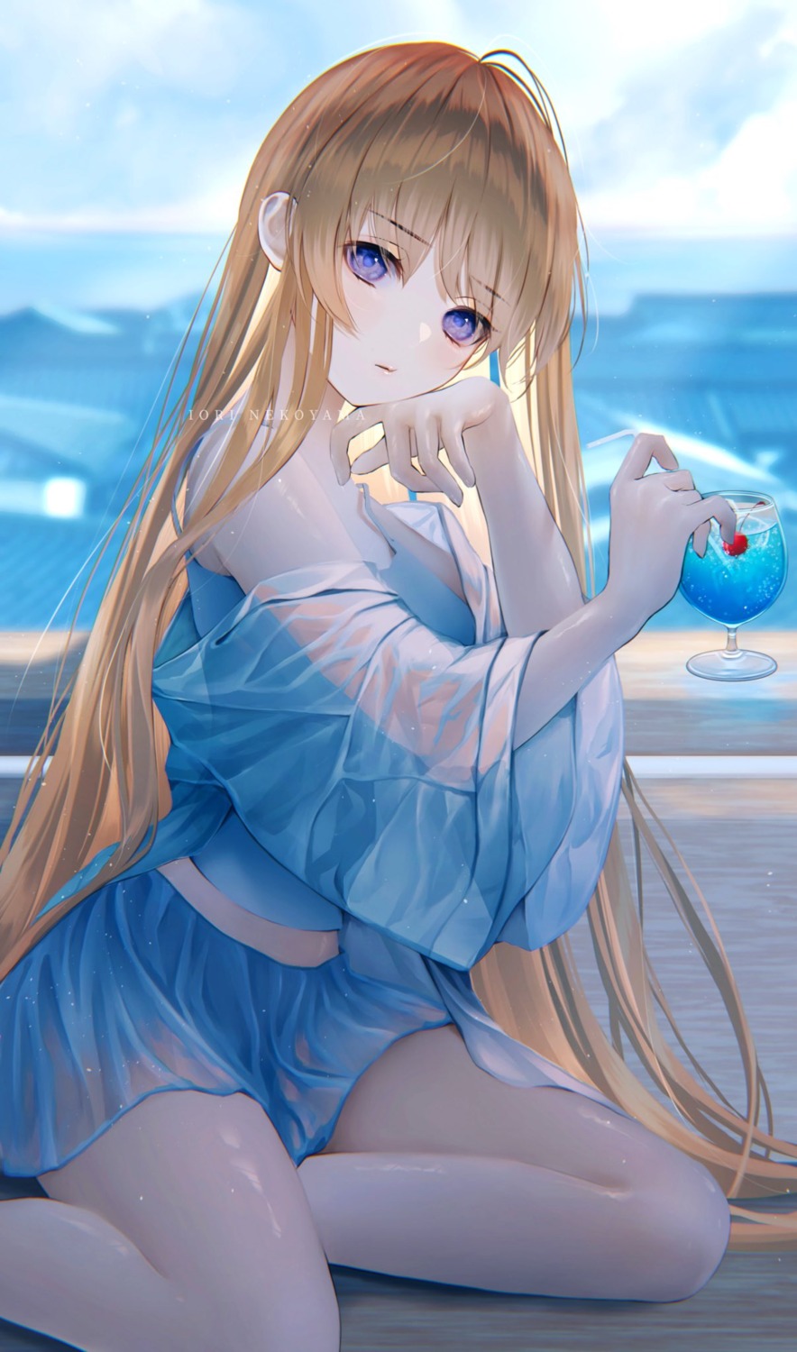 nekoyama_iori, official_watermark, see_through