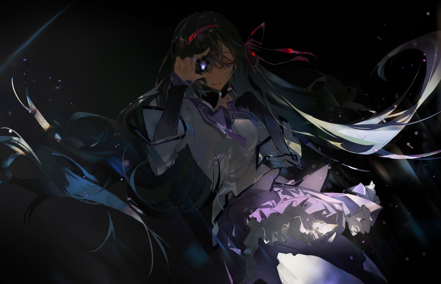 akemi_homura, mahou_shoujo_madoka_magica, pantyhose, soungruan_mian_mao